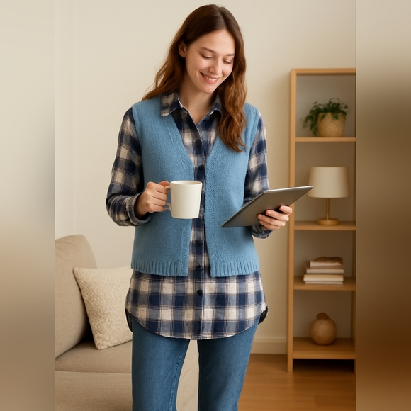 VANS Flannel Plaid Shirt Dark Academia Grunge Streetwear Staple - Picture 13 of 13